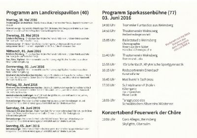 Programm Weinsberger Tal