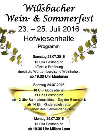 Willsbacher Wein- und Sommerfest 2016