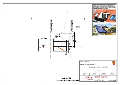 Bebauungsvorschlag Flst 3136-2 Schnitt