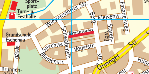 Verkehrsbeschränkungen in Eschenau: Amselweg Verkehrsbeschränkungen in Eschenau: Amselweg
