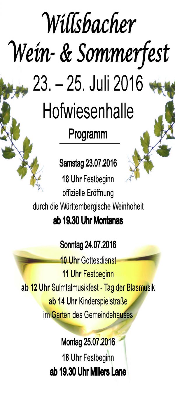 Willsbacher Wein- und Sommerfest