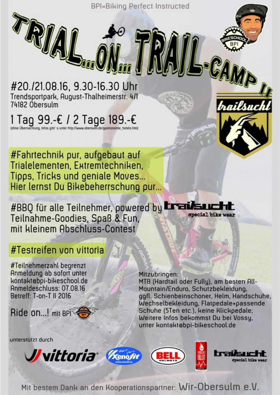 &bdquo;Trial on Trail-Camp&ldquo; - zweitägiger Workshop auf dem Bike Park