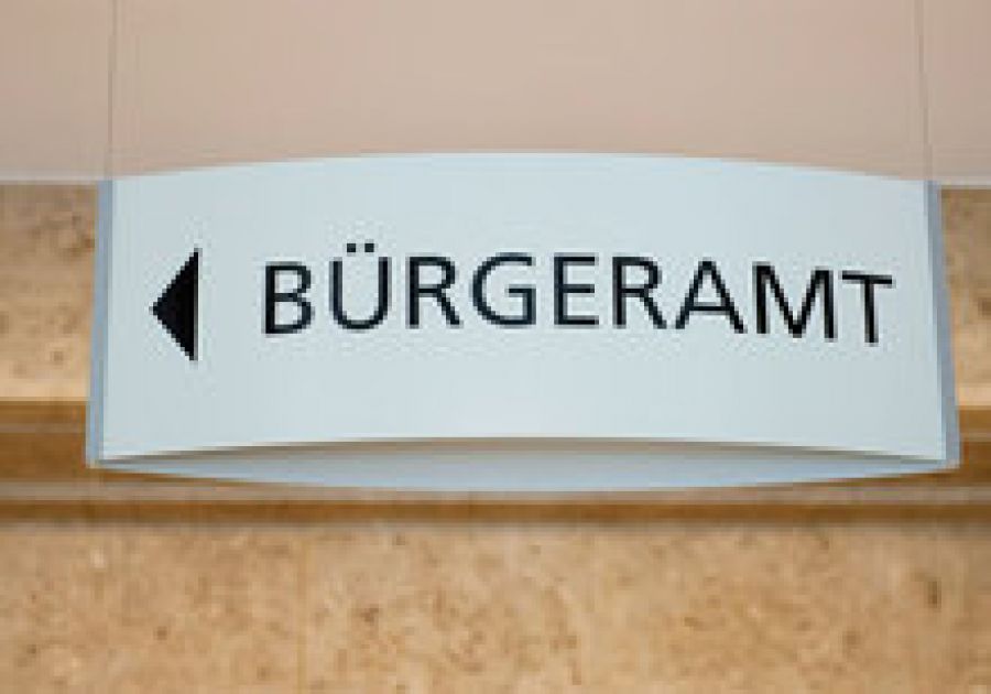 Schild Bürgeramt