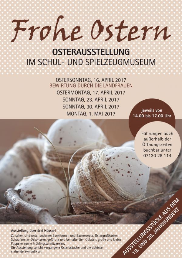 Osteraustellung "Frohe Ostern"