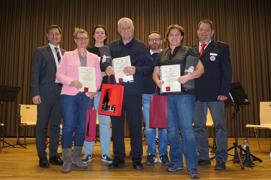  – Blutspenderehrung beim Neujahrsempfang 2024. Foto: Gemeinde.